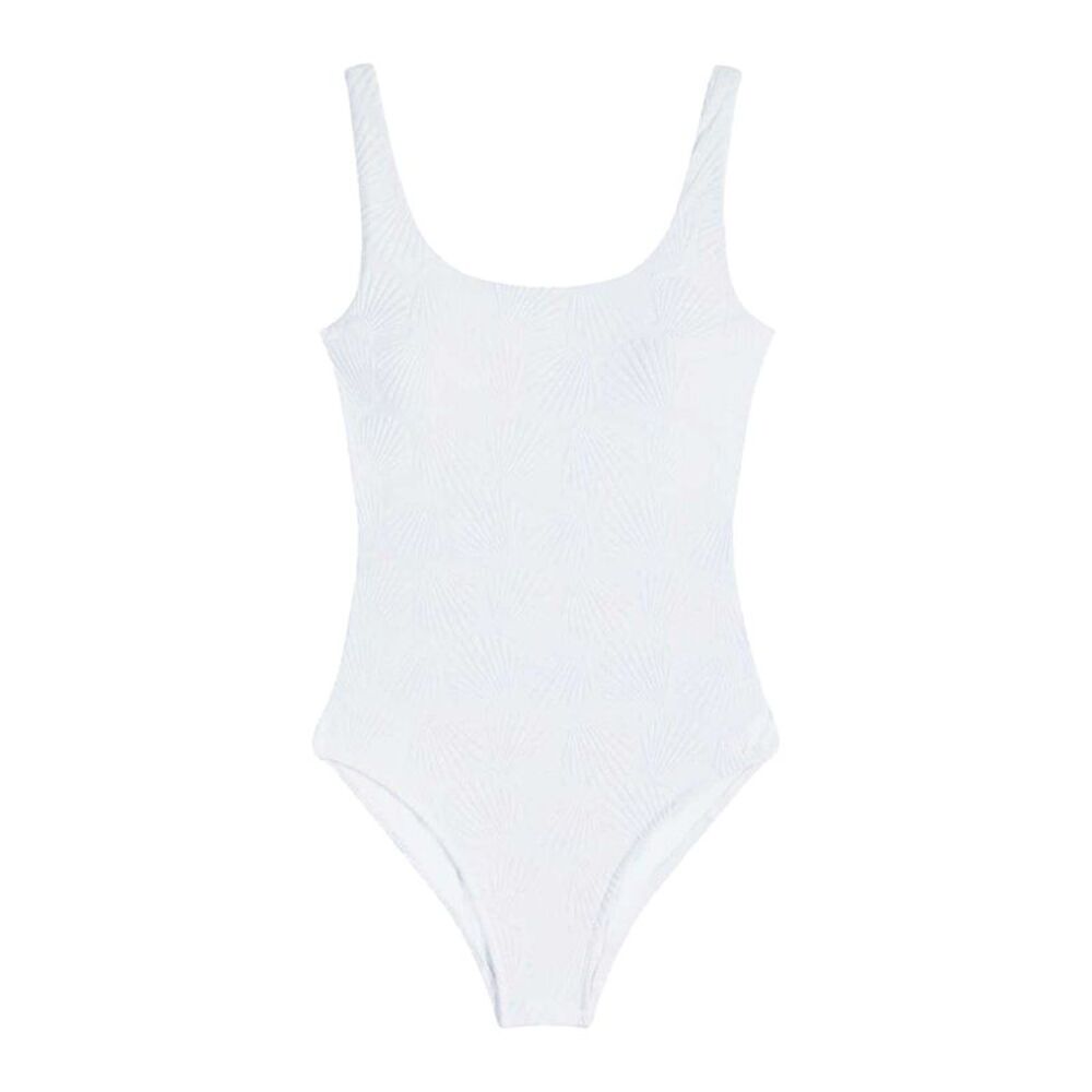 Chelsea Peers Womens/Ladies Textured Sweetheart One Piece Bathing Suit / White